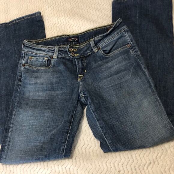 PEOPLE FOR PEACE Flare Leg Denim Jeans Womens Size 28 High Rise Blue Denim - Picture 5 of 10